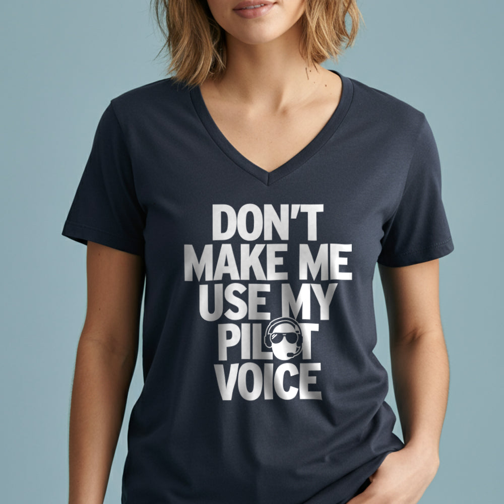 Pilot Voice - Women's V-Neck T-Shirt