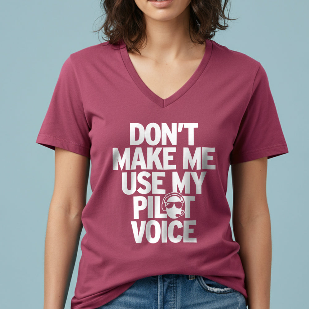 Pilot Voice - Women's V-Neck T-Shirt