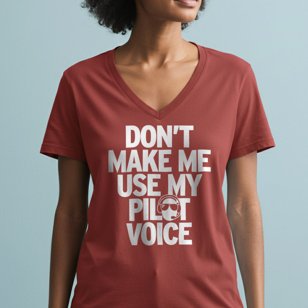 Pilot Voice - Women's V-Neck T-Shirt