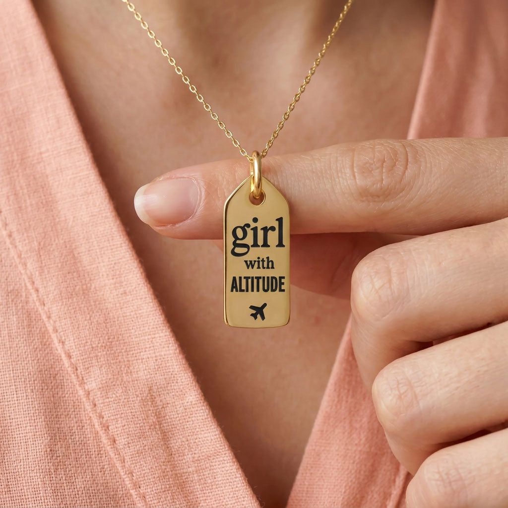 Girl With Altitude - Mini Tag - Charm