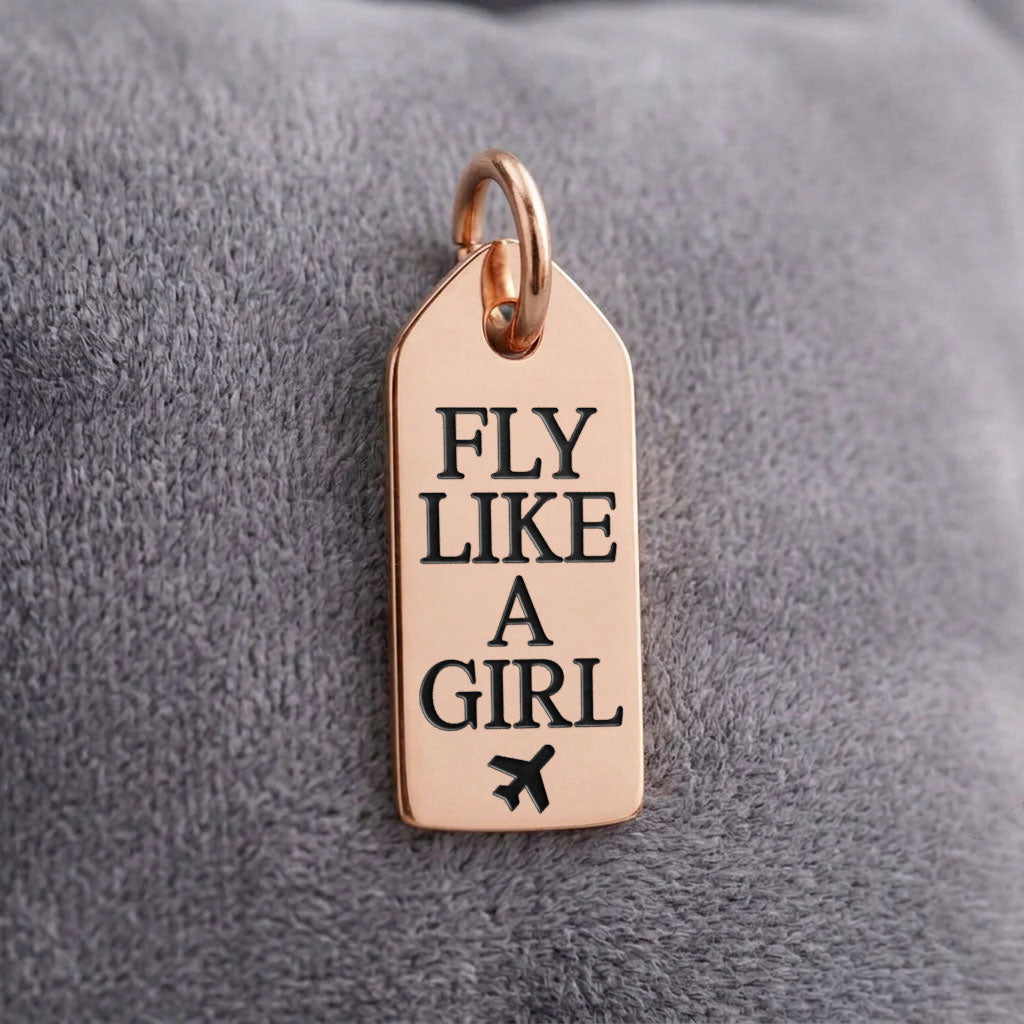 Fly Like A Girl - Mini Tag - Charm
