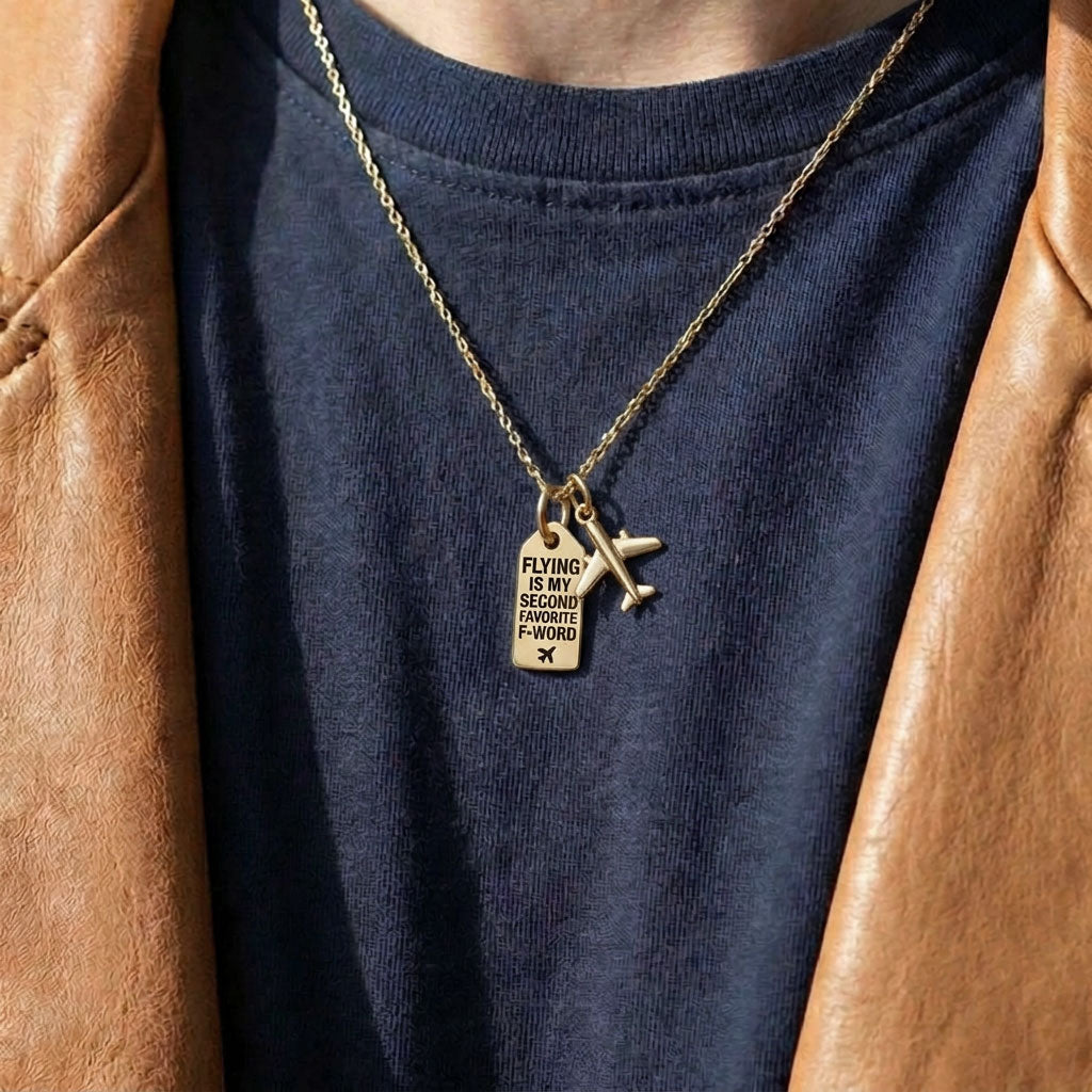 Flying 2nd fav F-word - Mini Tag - Charm