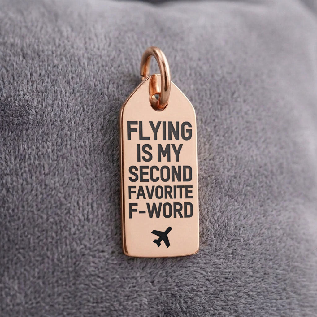 Flying 2nd fav F-word - Mini Tag - Charm