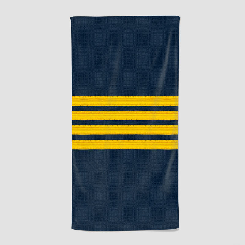 Navy Pilot Stripes Gold - Serviette de plage