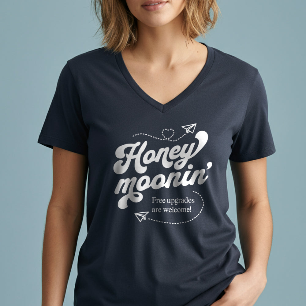 Honey Moonin' Upgrade - Women's V-Neck T-Shirt