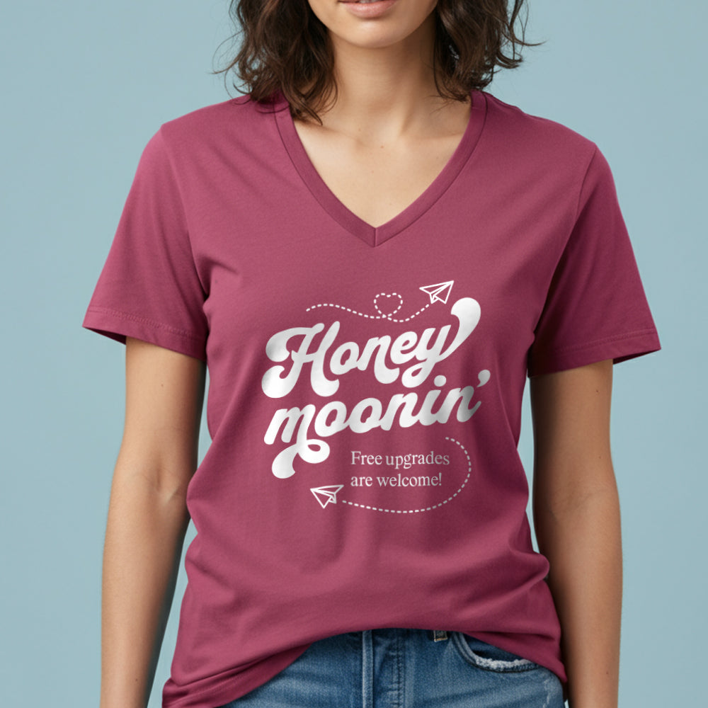 Honey Moonin' Upgrade - Women's V-Neck T-Shirt