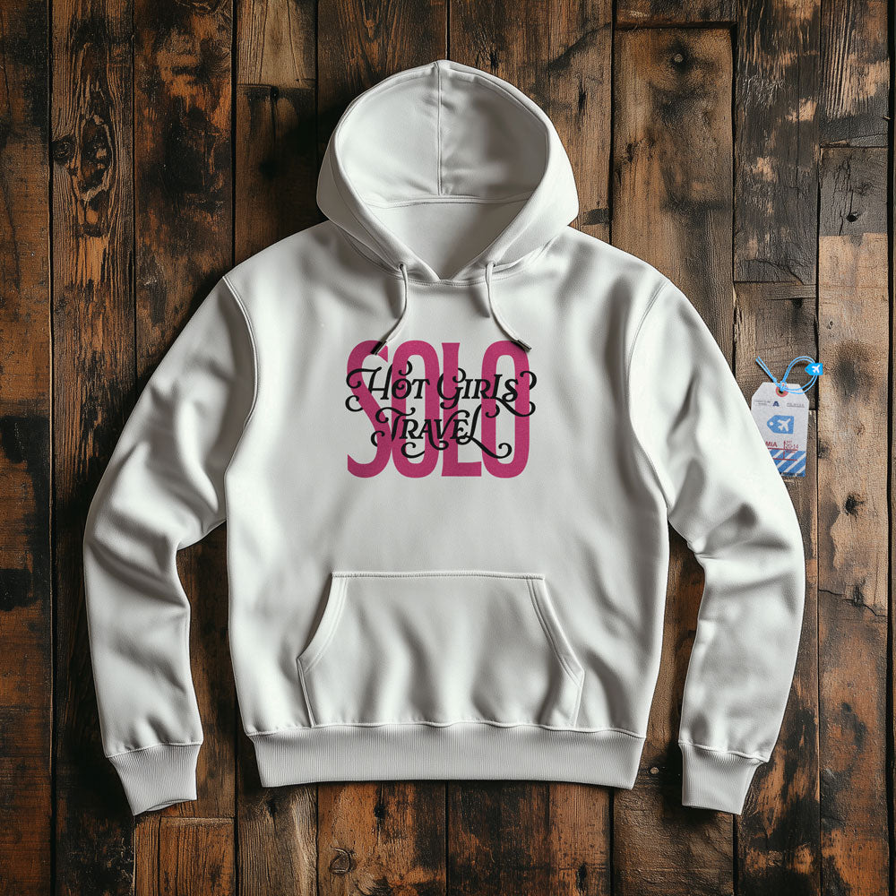 Hot Girls Travel Solo - Pullover Hoodie