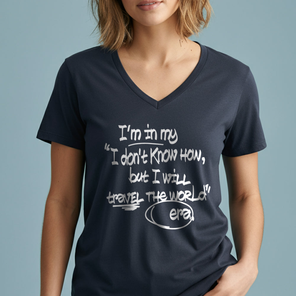 In my Era Travel The World - Women's V-Neck T-Shirt