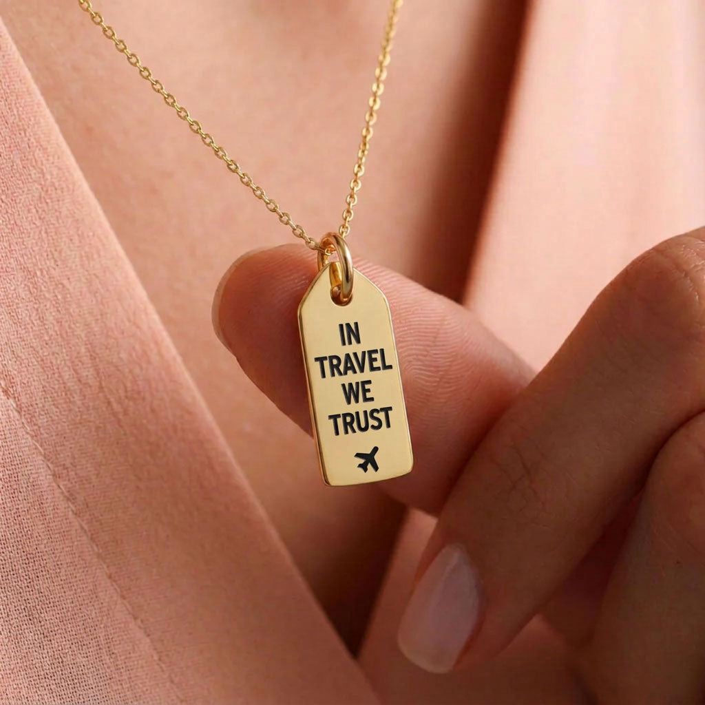In Travel We Trust - Mini Tag - Charm