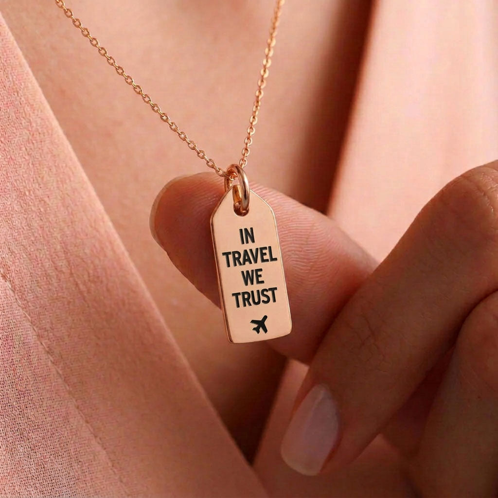 In Travel We Trust - Mini Tag - Charm