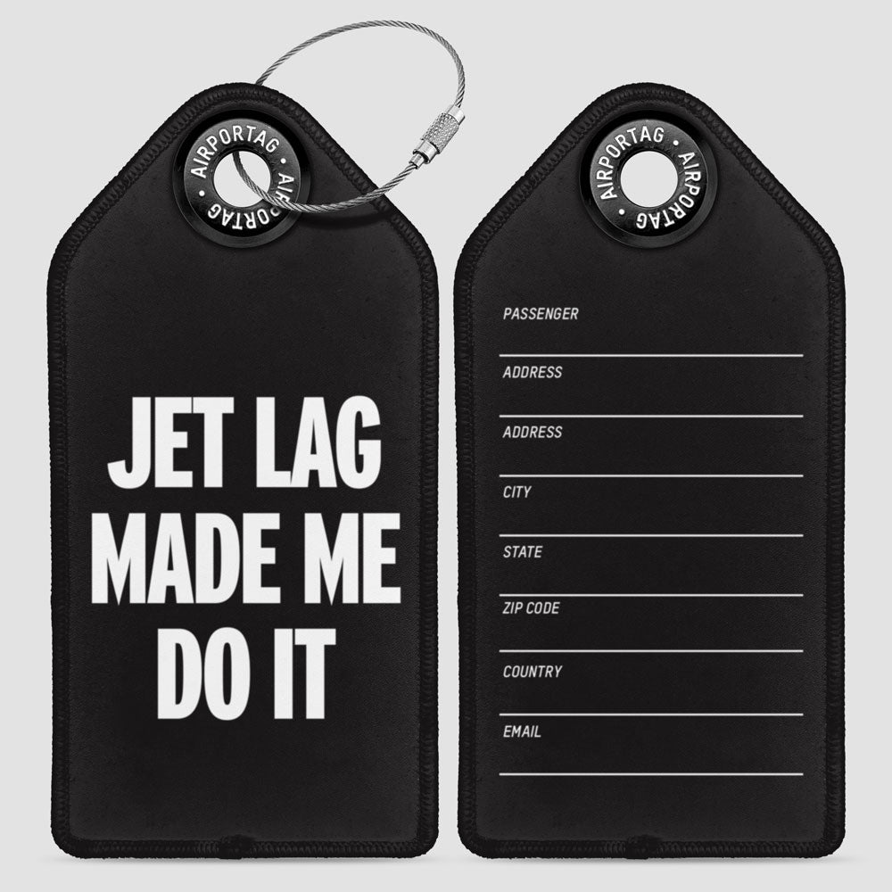 Décalage horaire - Étiquette de bagage