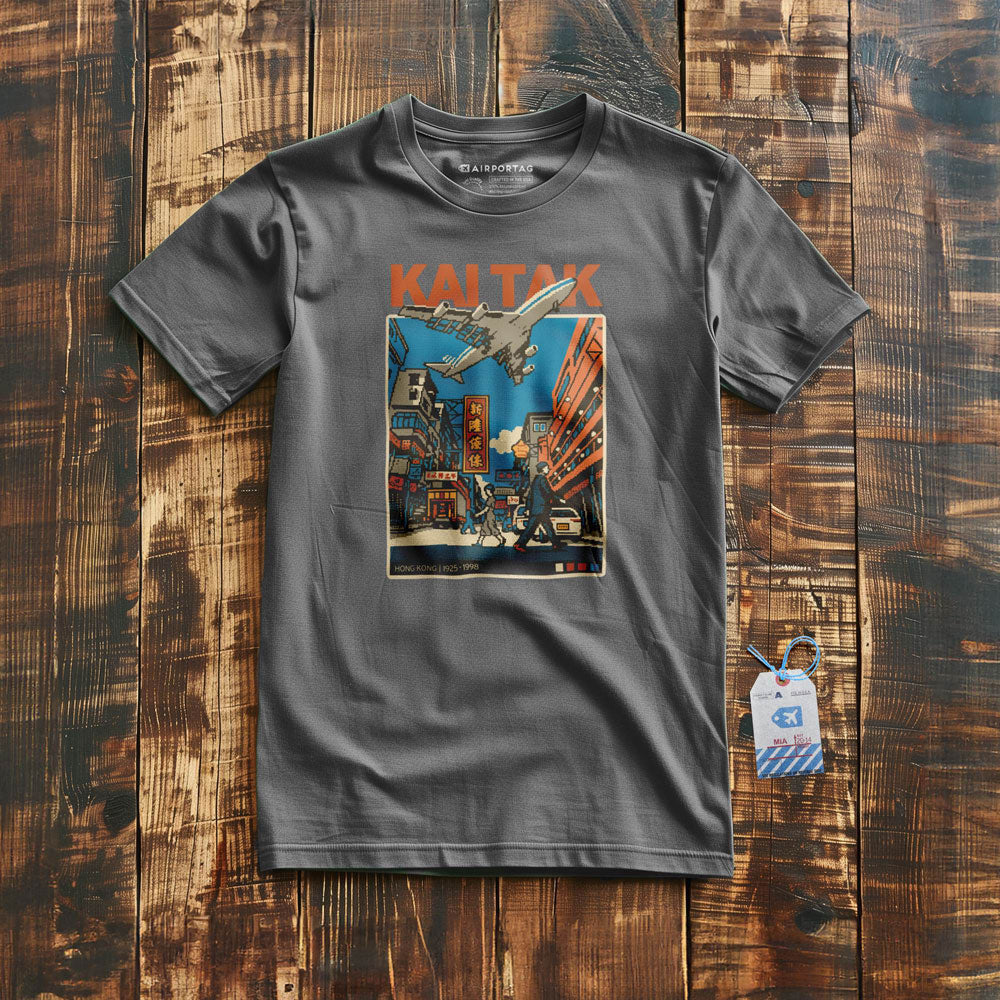 Kai Tak Pixel Art - T-Shirt