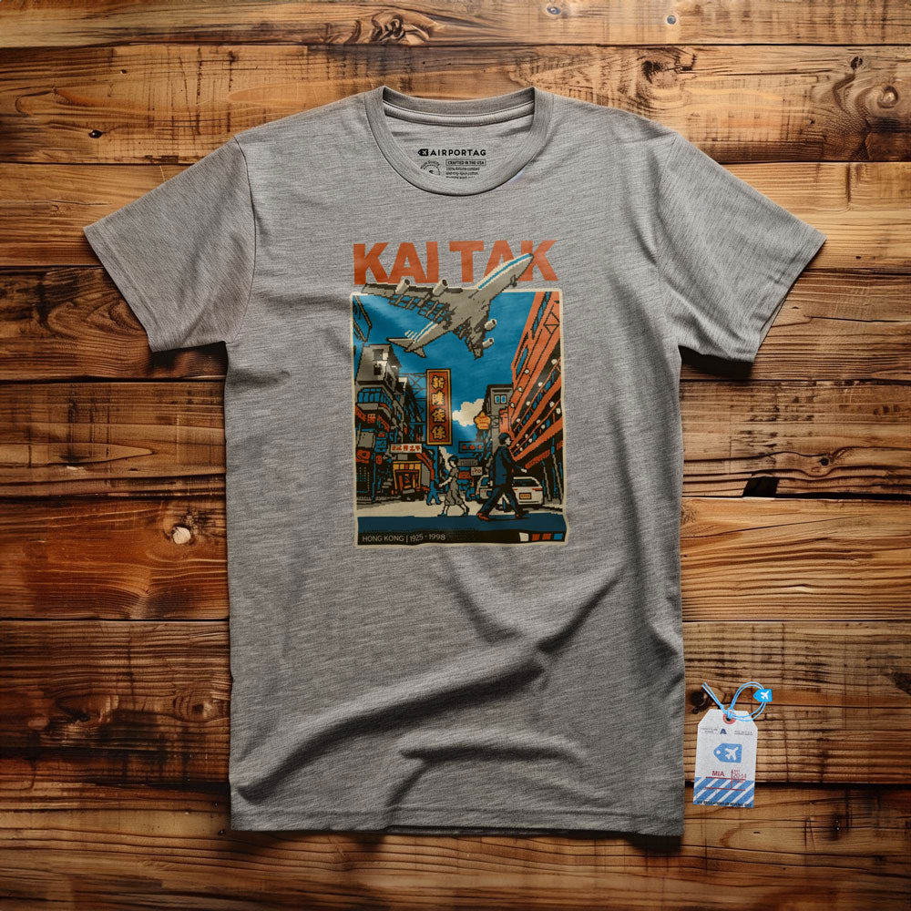 Kai Tak Pixel Art - T-Shirt