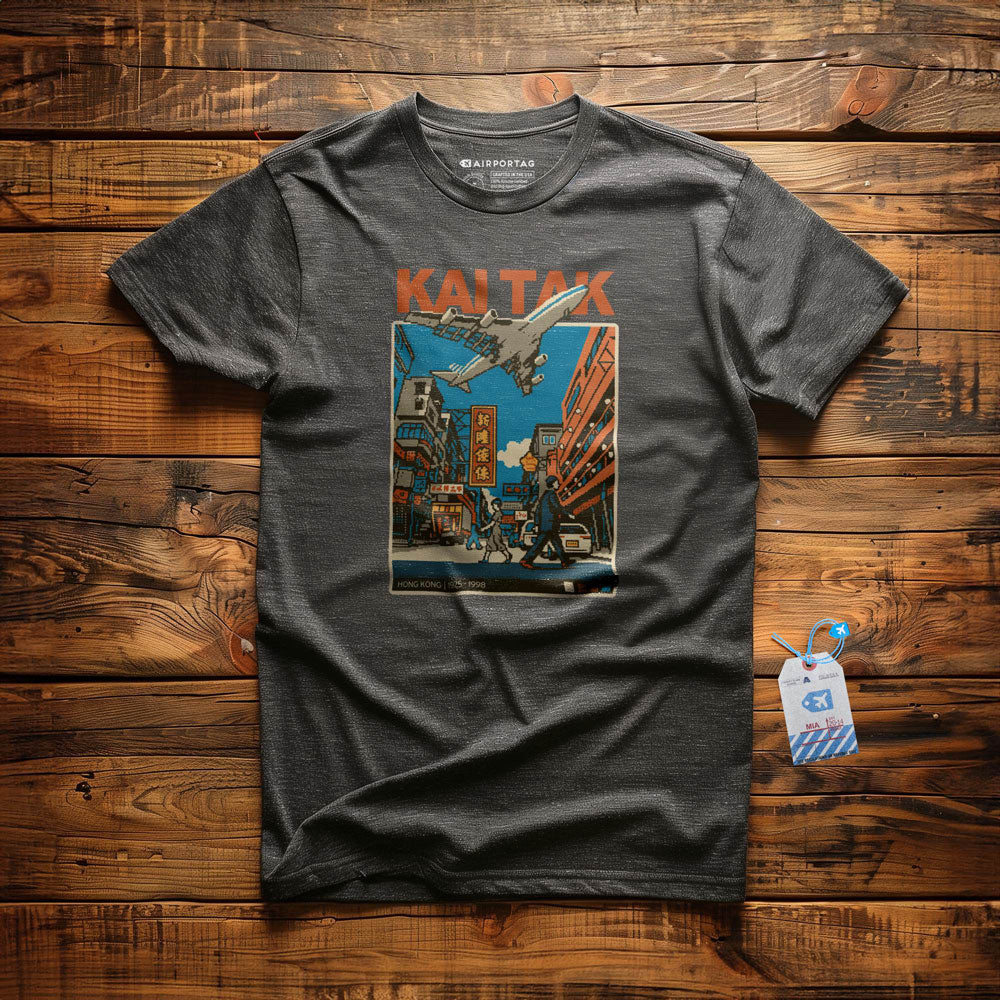 Kai Tak Pixel Art - T-Shirt