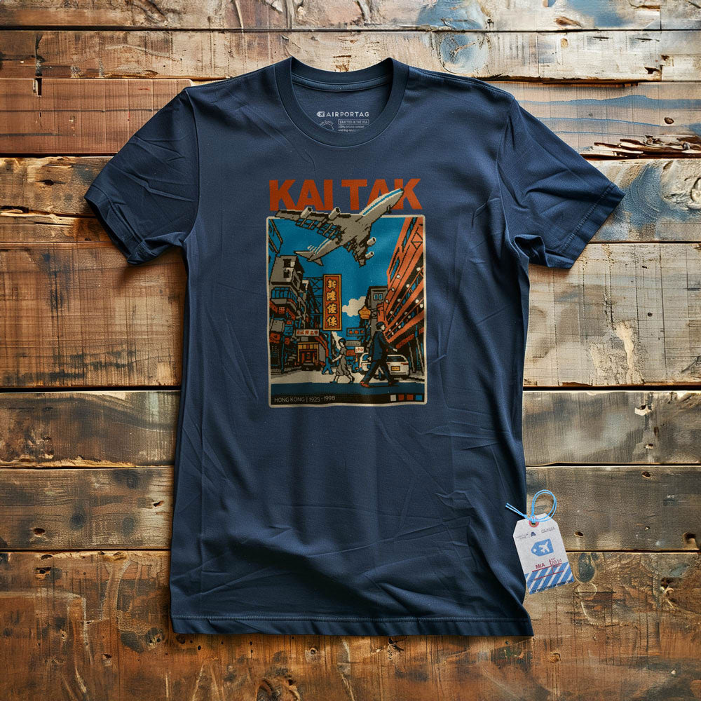 Kai Tak Pixel Art - T-Shirt