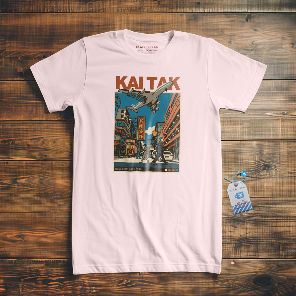 Kai Tak Pixel Art - T-Shirt