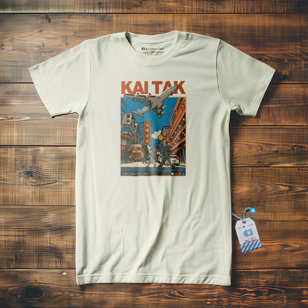 Kai Tak Pixel Art - T-Shirt