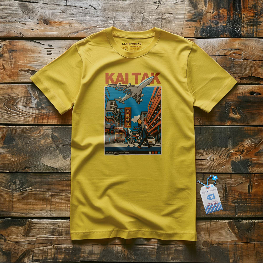 Kai Tak Pixel Art - T-Shirt