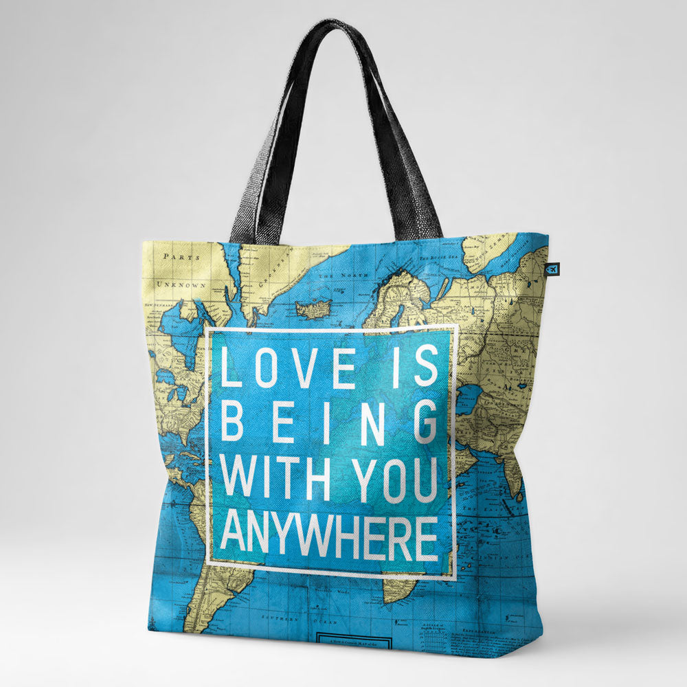 Love is Being - World Map - Tote Bag