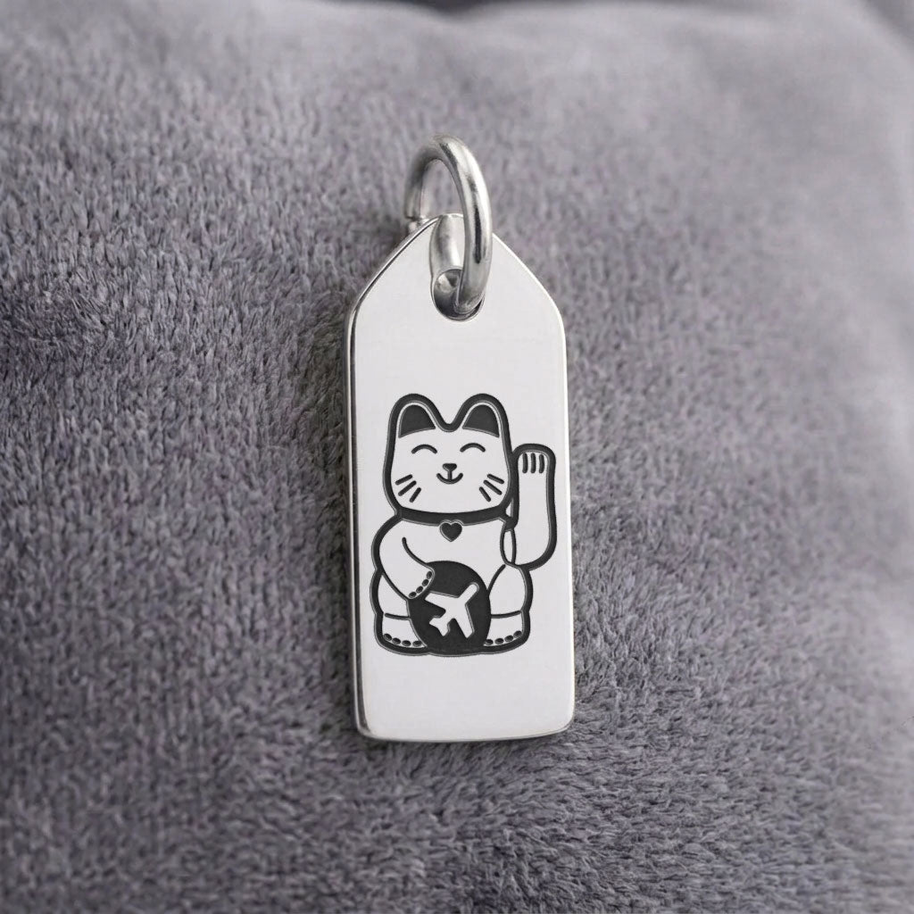 Lucky Cat - Mini Tag - Charm