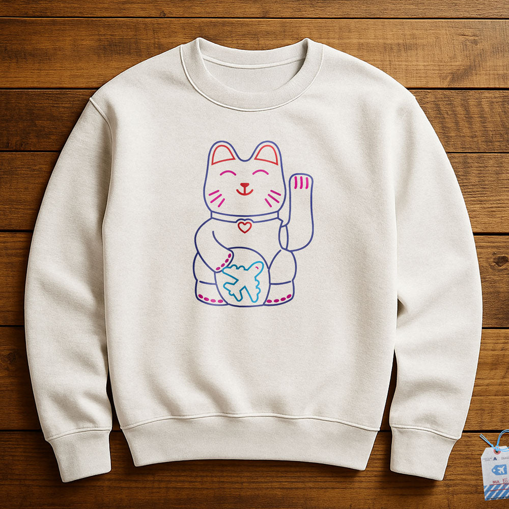 Lucky Flying Cat - Sweatshirt