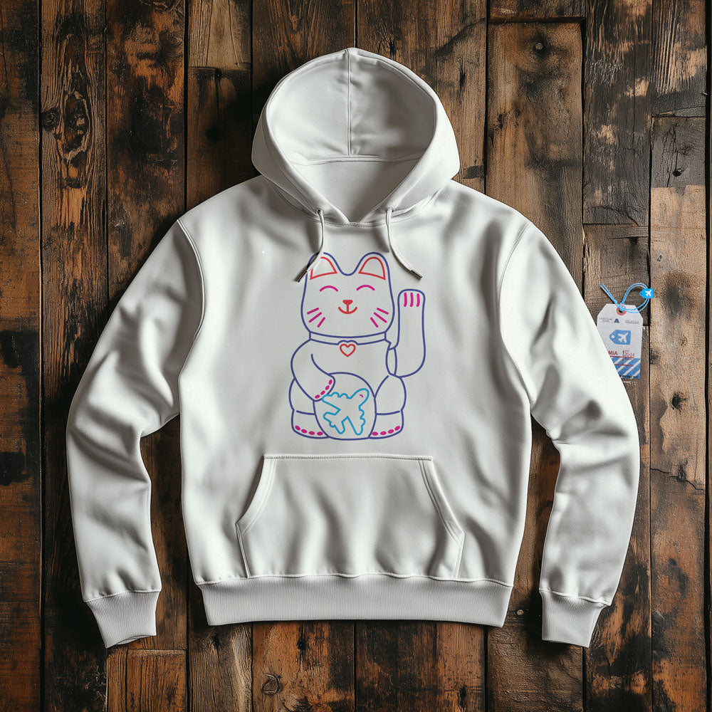 Lucky Flying Cat - Pullover Hoodie