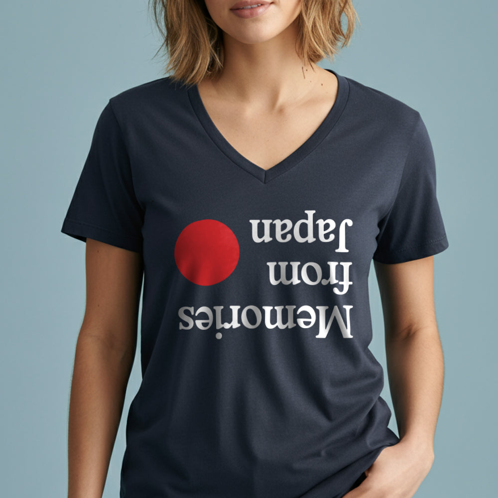 Memories From Japan - Women's V-Neck T-Shirt