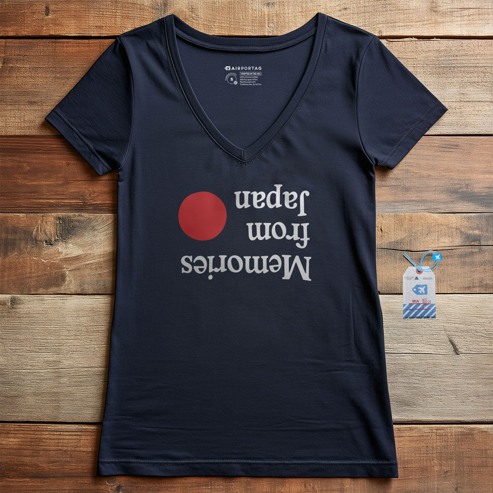 Memories From Japan - Women's V-Neck T-Shirt