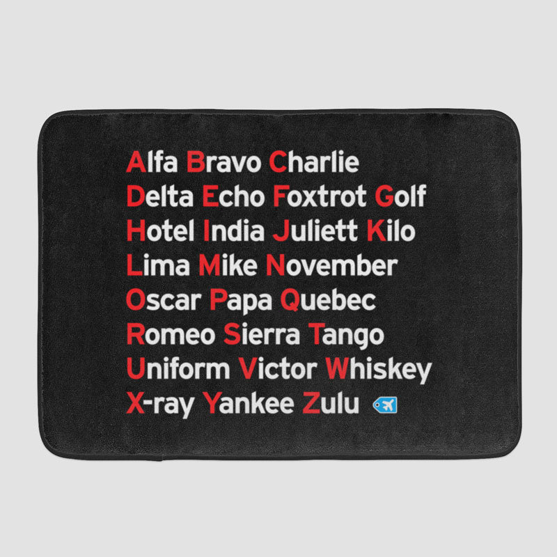 NATO Phonetic Alphabet - Bath Mat