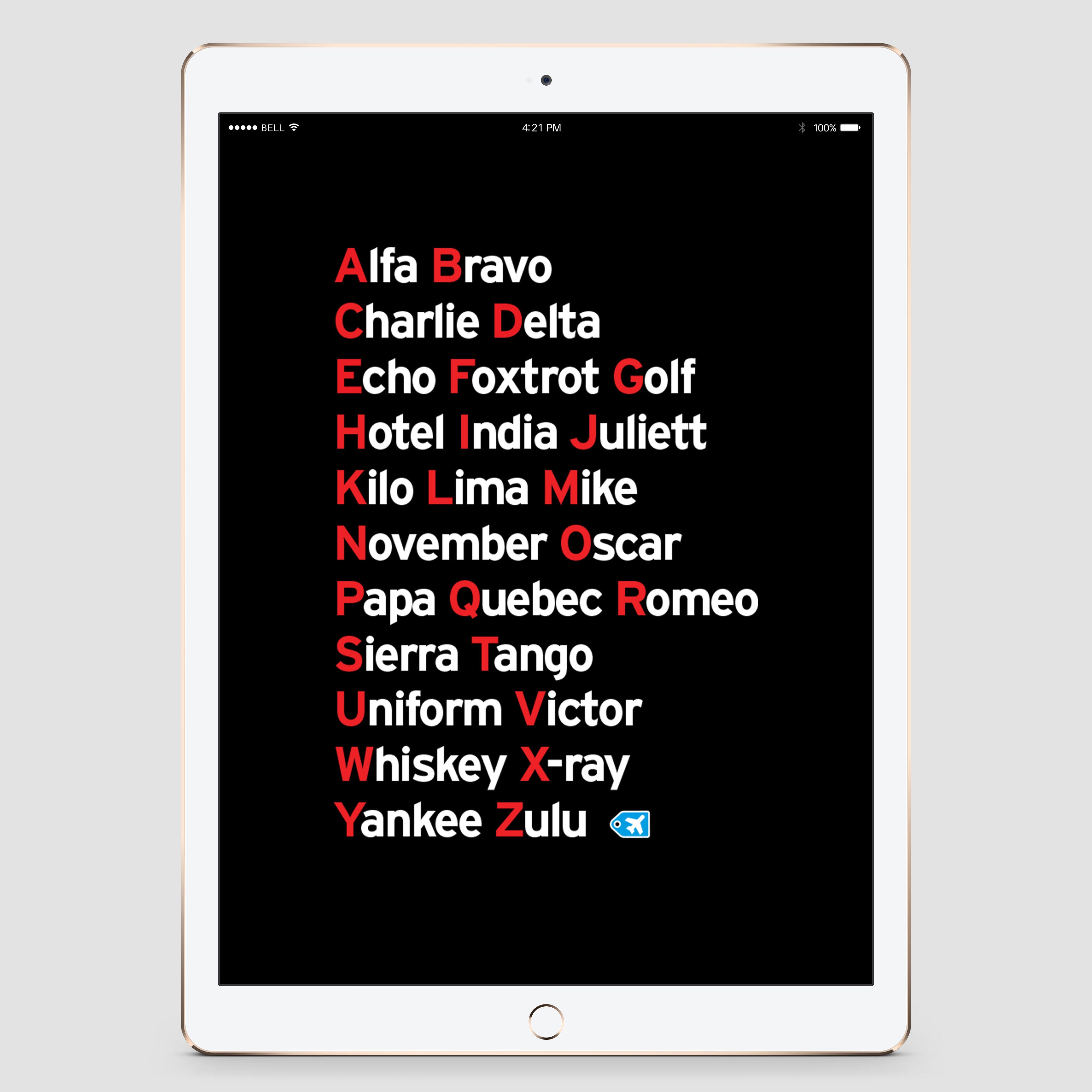 NATO Phonetic Alphabet - Mobile wallpaper