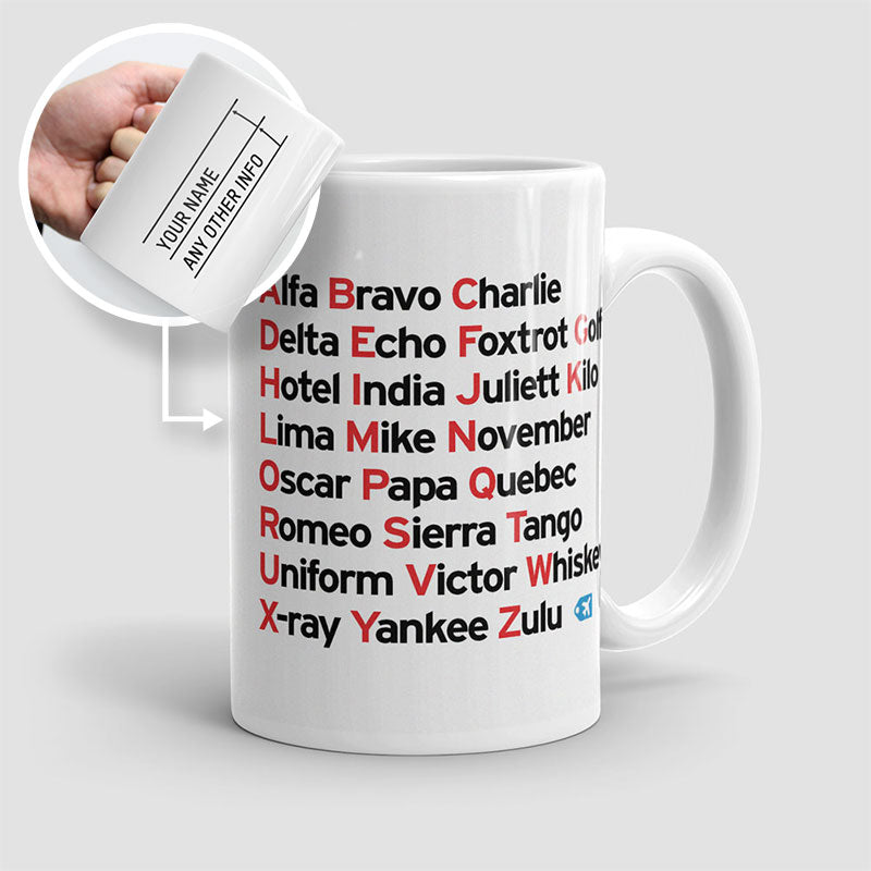 NATO Phonetic Alphabet - Mug