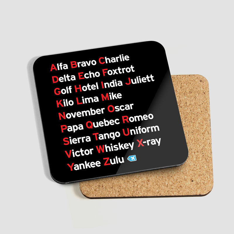 NATO Phonetic Alphabet - Coaster