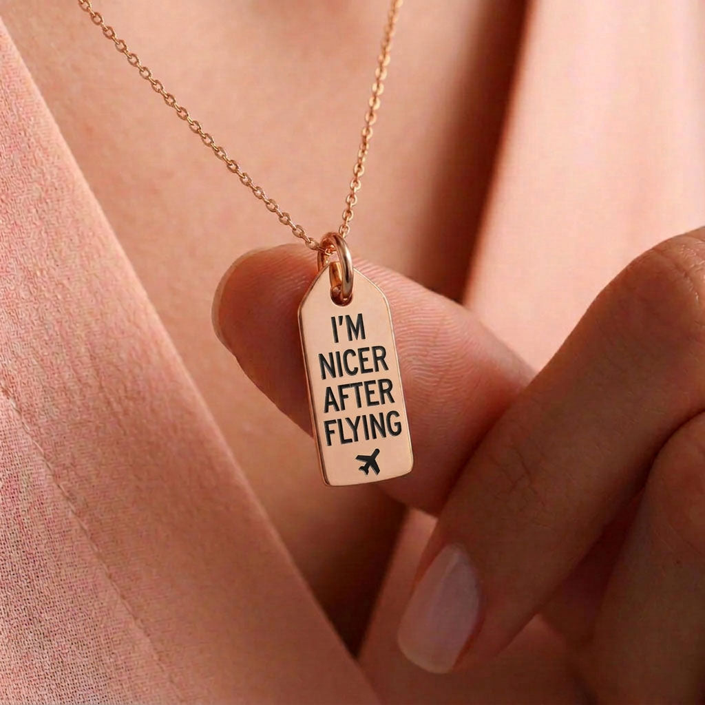 I'm Nicer after Flying - Mini Tag - Charm