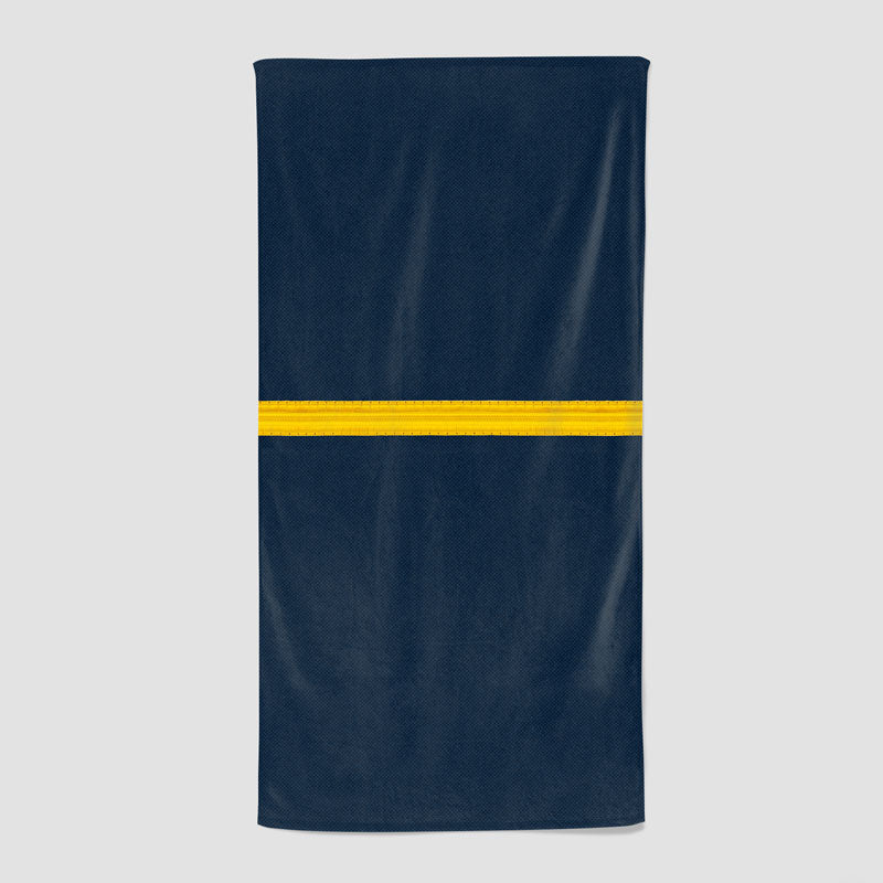 Navy Pilot Stripes Gold - Serviette de plage