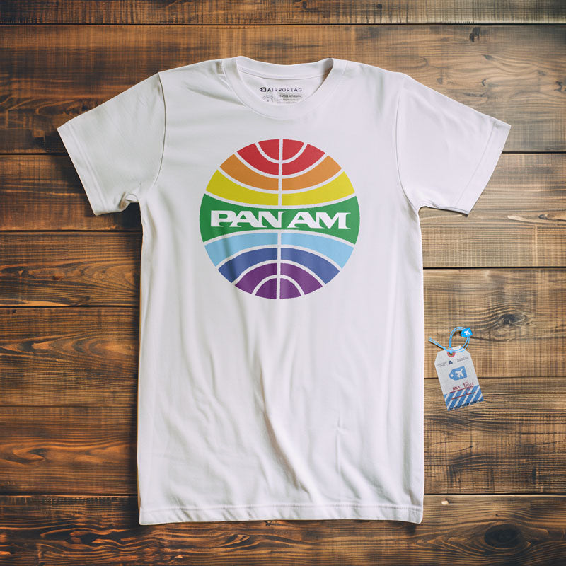 Pan Am Logo Rainbow - T-Shirt