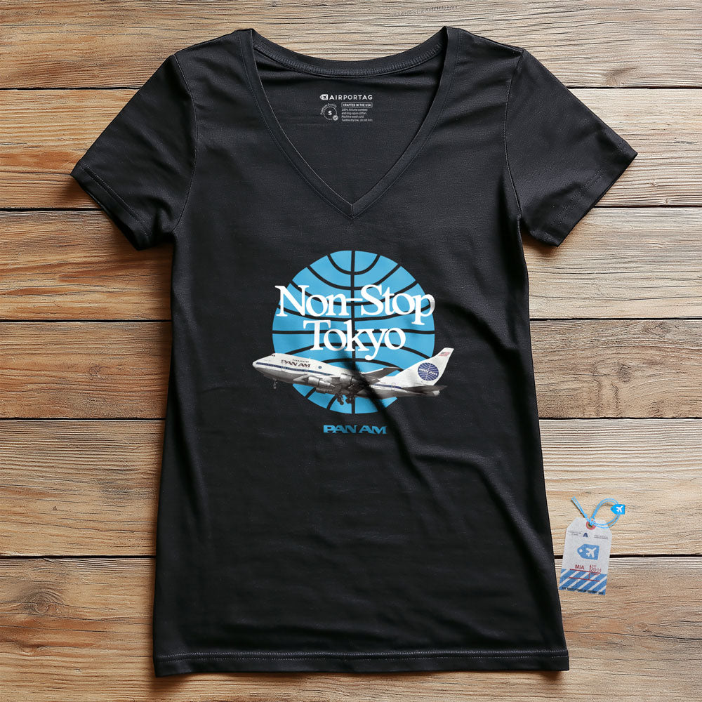 Pan Am Non Stop Tokyo - Women's V-Neck T-Shirt