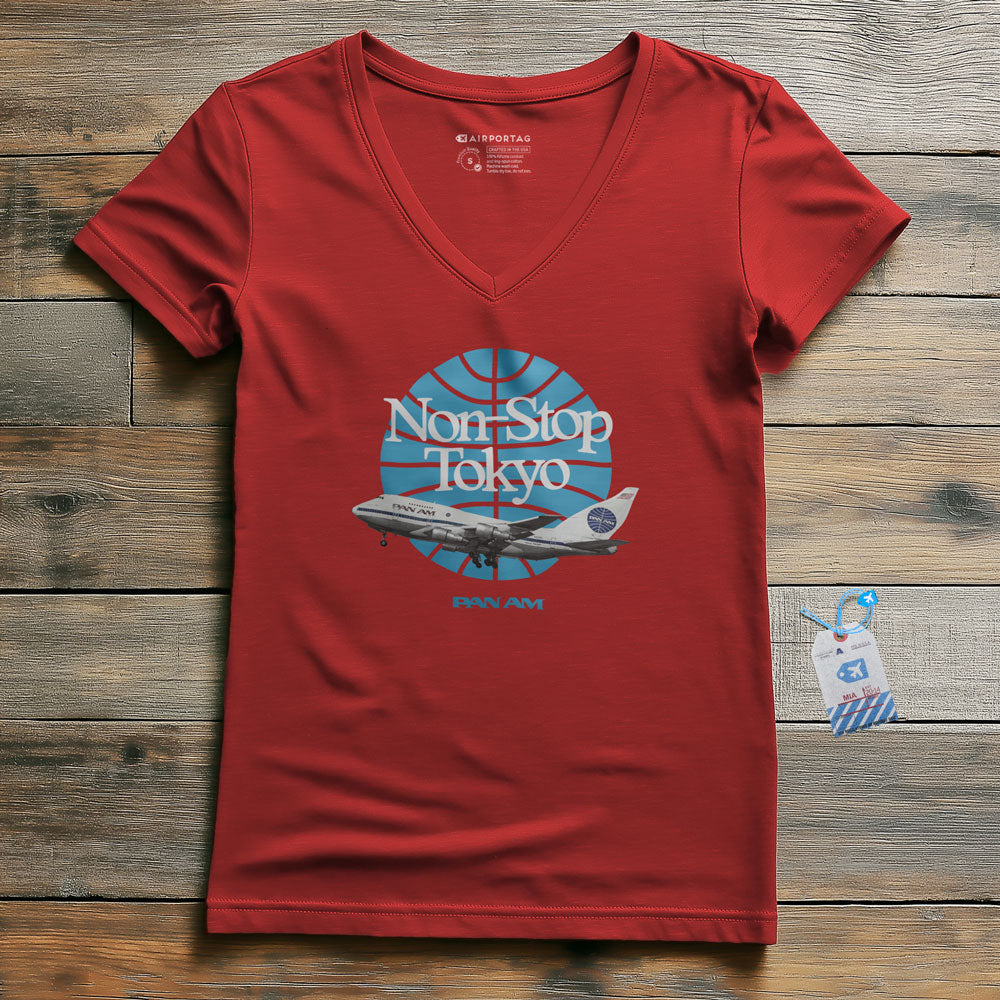 Pan Am Non Stop Tokyo - Women's V-Neck T-Shirt