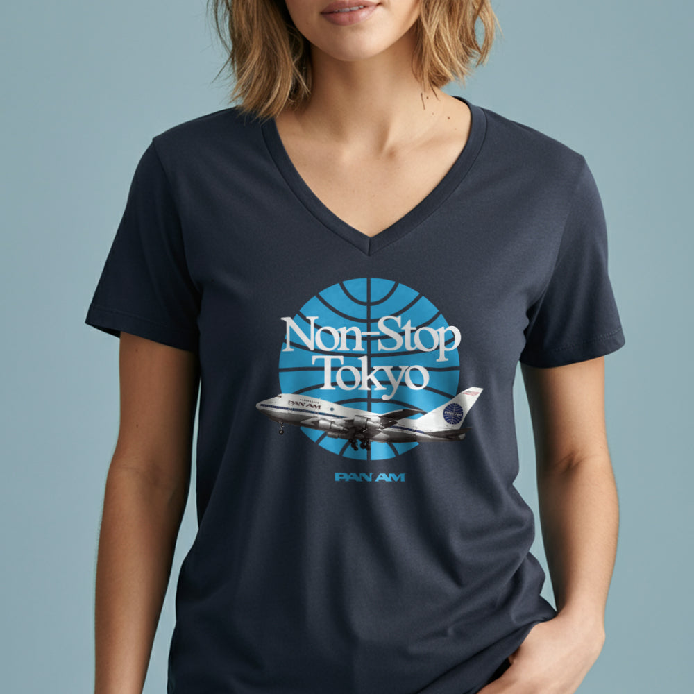 Pan Am Non Stop Tokyo - Women's V-Neck T-Shirt