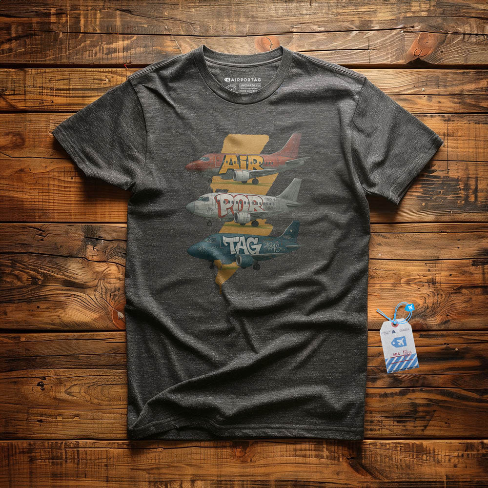 Airportag Planes Graffiti - T-Shirt
