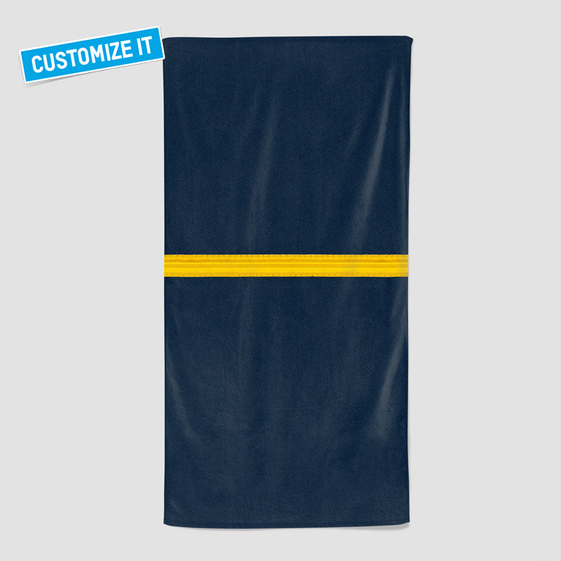Navy Pilot Stripes Gold - Serviette de plage