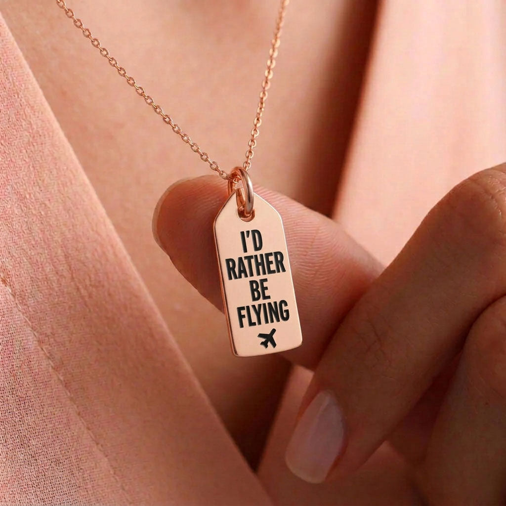 I'd Rather Be Flying - Mini Tag - Charm