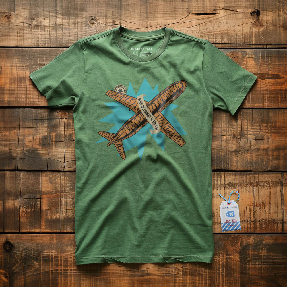 Risin'Up Tiger Airplane - T-Shirt