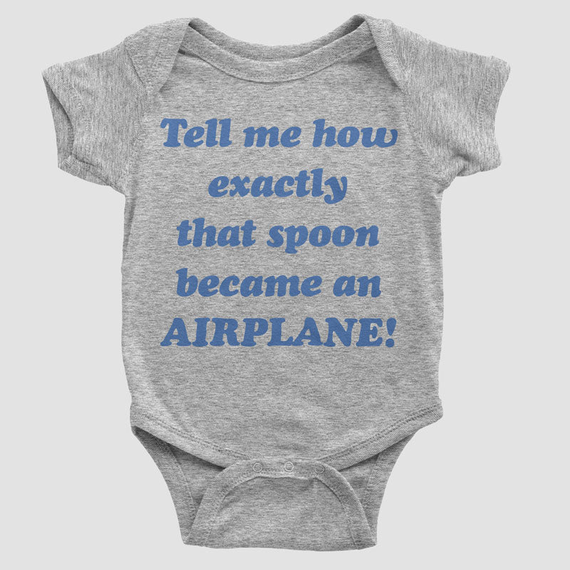 Tell Me How Plane Spoon - Baby Bodysuit