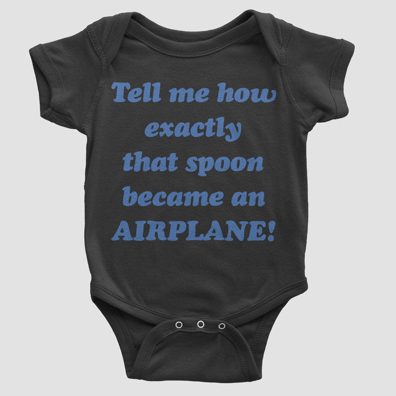 Tell Me How Plane Spoon - Baby Bodysuit