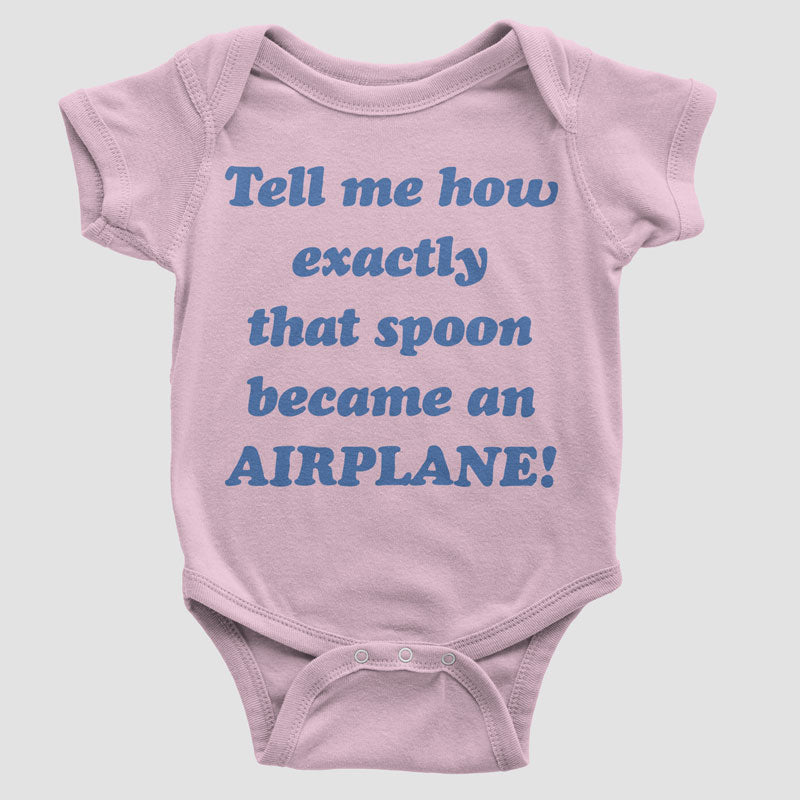 Tell Me How Plane Spoon - Baby Bodysuit