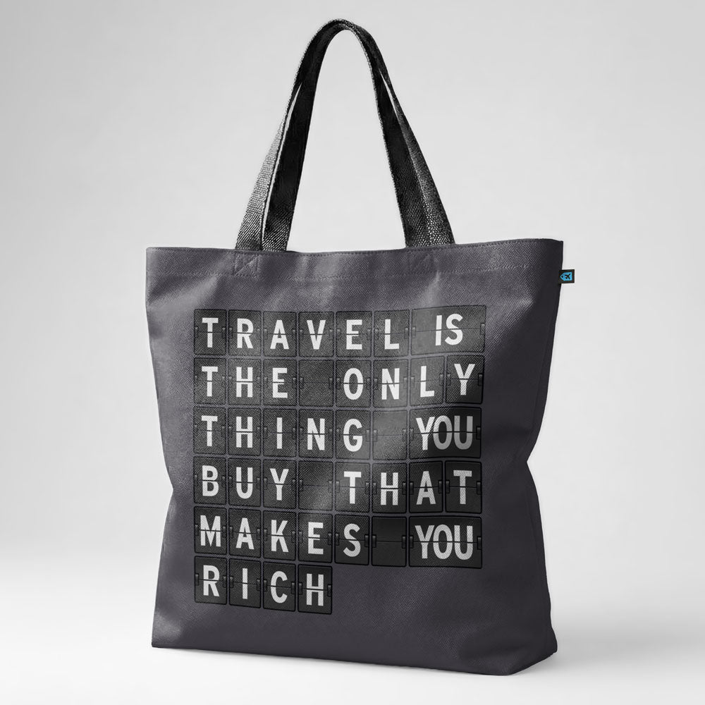 Travel is - Flight Board - Tote Bag