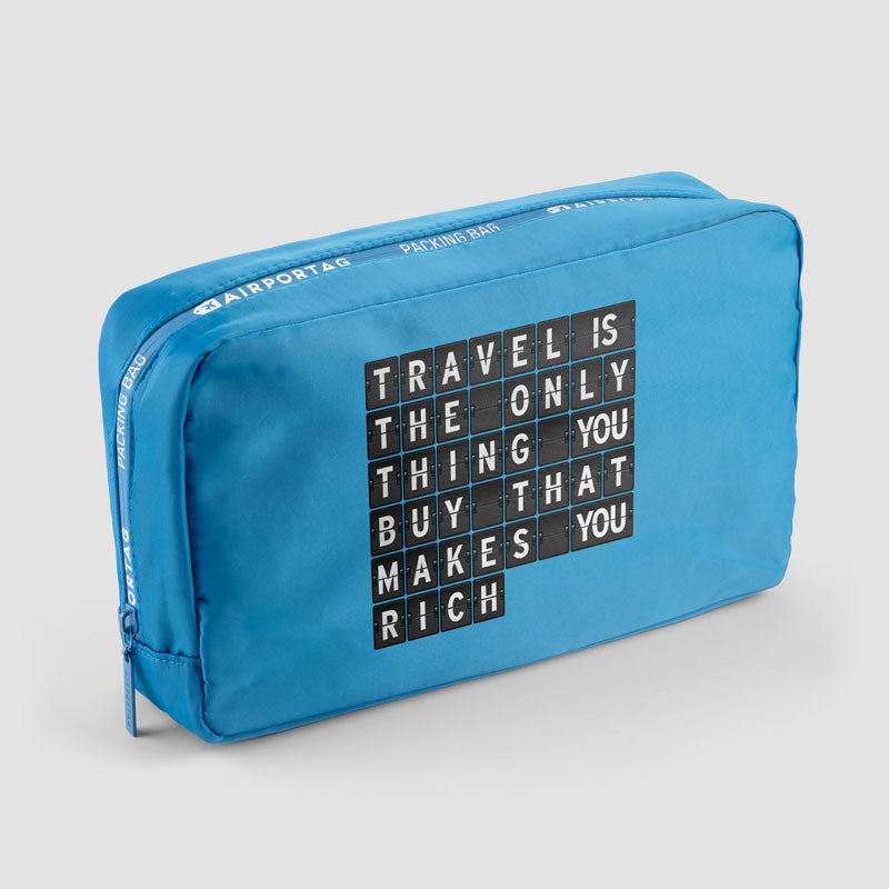 Travel is - Flight Board - Packing Bag