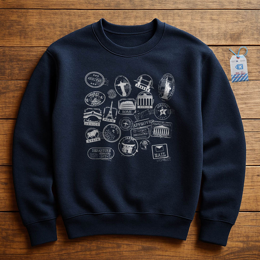 Travel Stamps - Sweatshirt