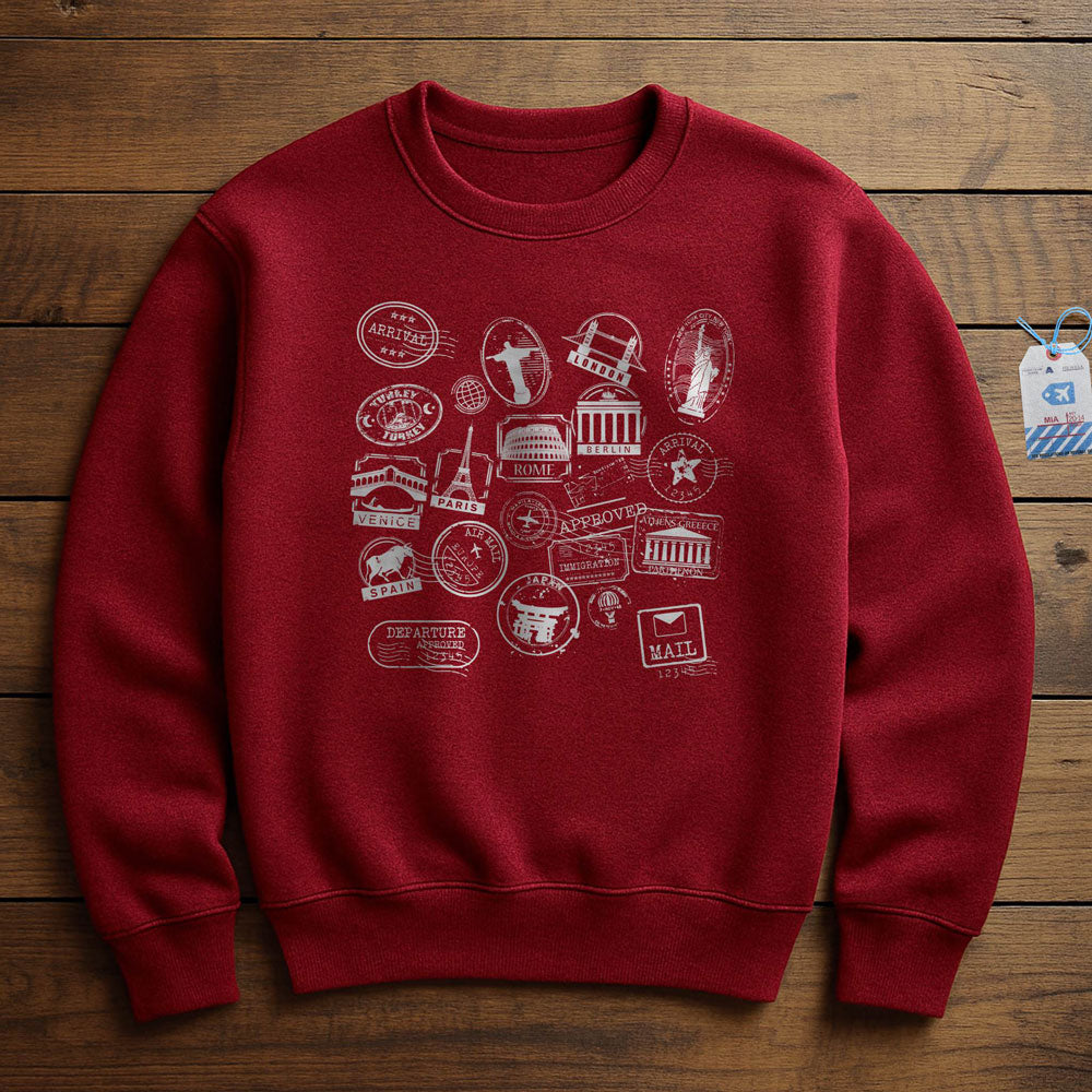 Travel Stamps - Sweatshirt