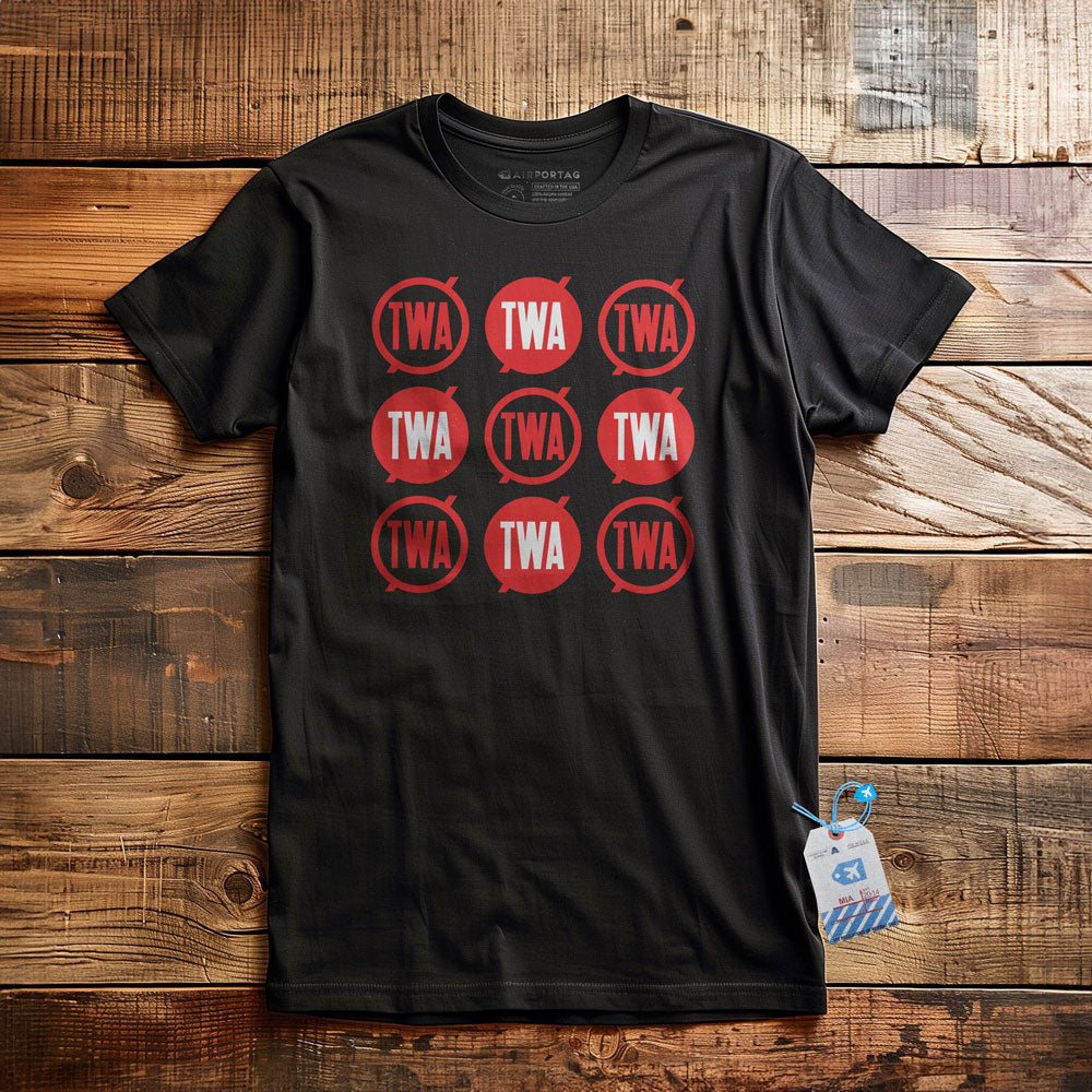 TWA Round Logo Pattern - T-Shirt